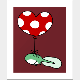 Heart Balloon Tadpole Posters and Art